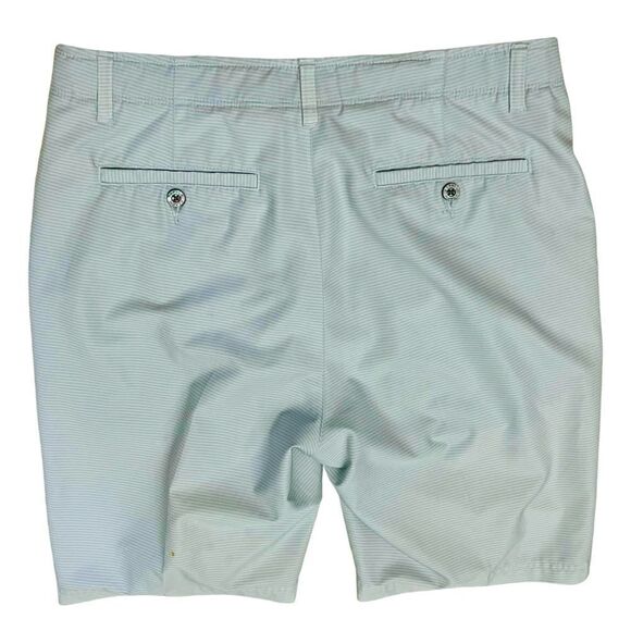 Pebble Beach Gray Golf Shorts Elastic/Silicon-Logo Waistband Flat Front 34 NWOT - Picture 3 of 9